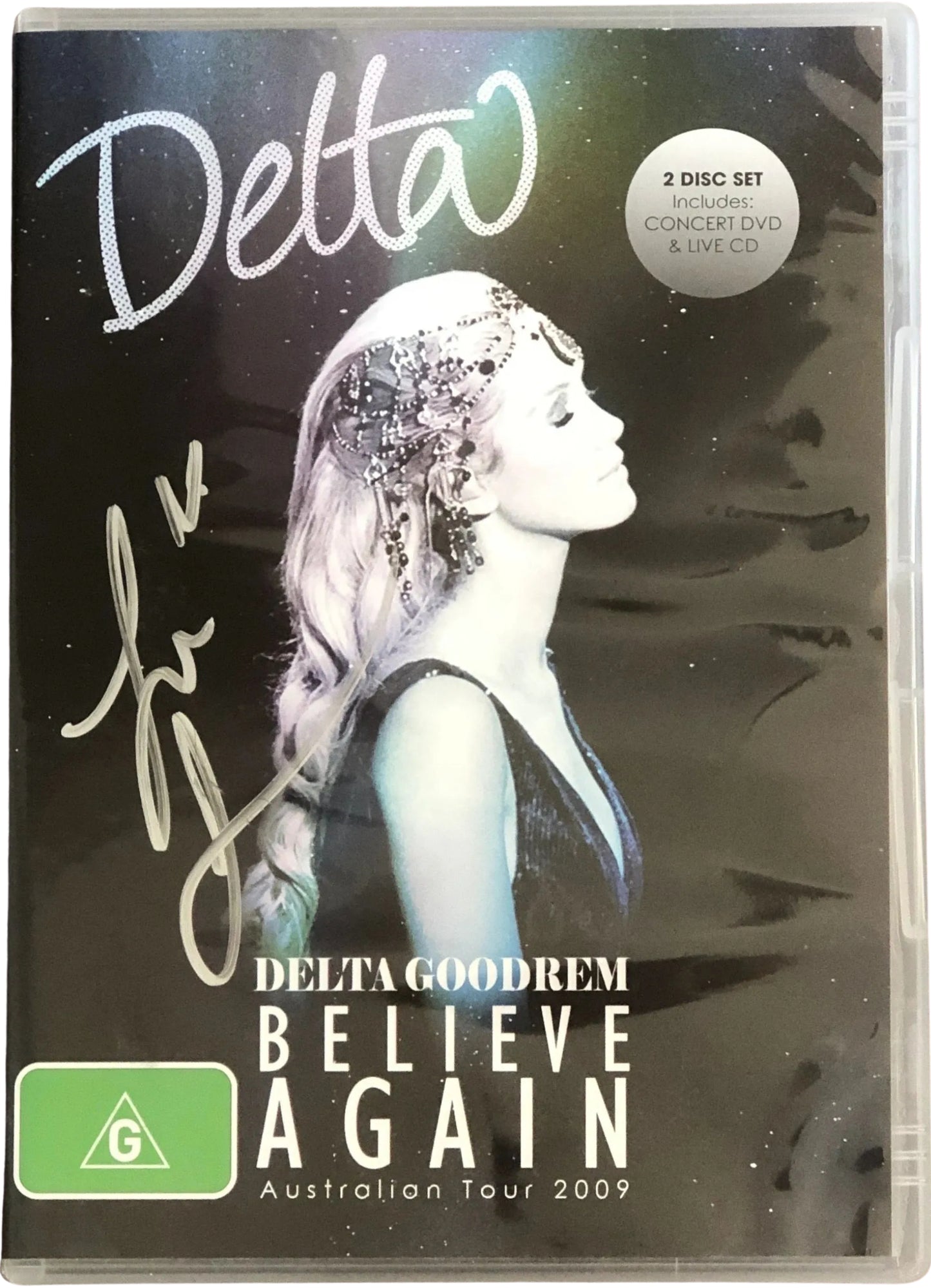 Delta Goodrem Believe Again signed DVD