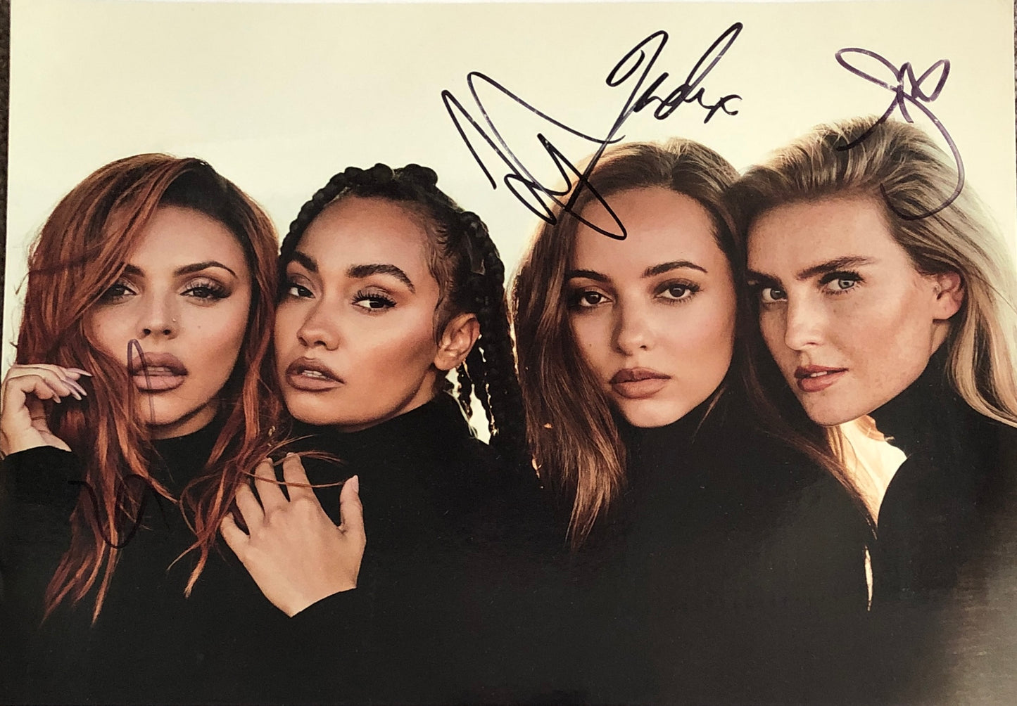 Little Mix signed photo card