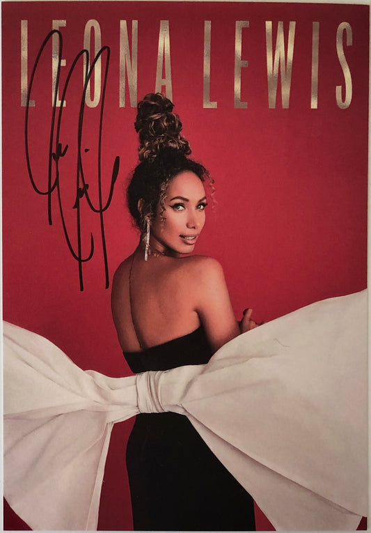 Leona Lewis signed photo card