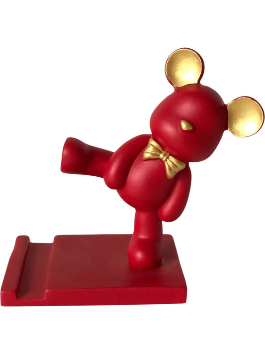 Bear phone stand (red)